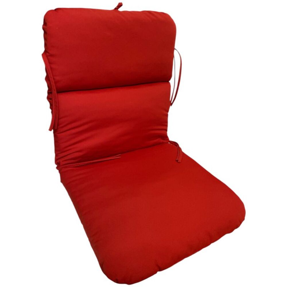 Sunbrella Outdoor Chair Cushion, Ties & Hanger Loop,  22"x45", Red